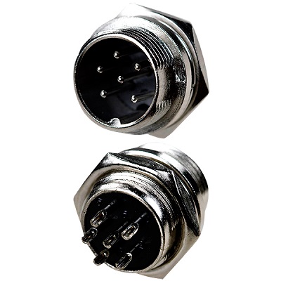 Разъем MIC 16 6P шт металл на корпус