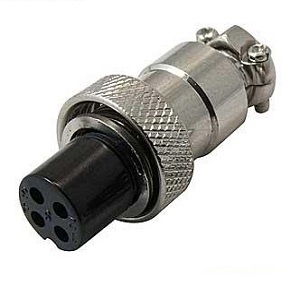 Разъем MIC 12 4P гн металл на кабель