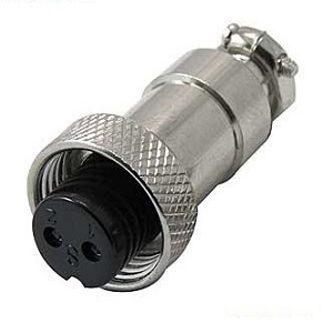 Разъем MIC 16 2P гн металл на кабель