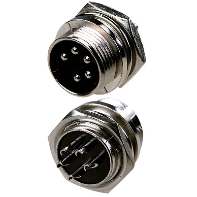 Разъем MIC 12 5P шт металл на корпус