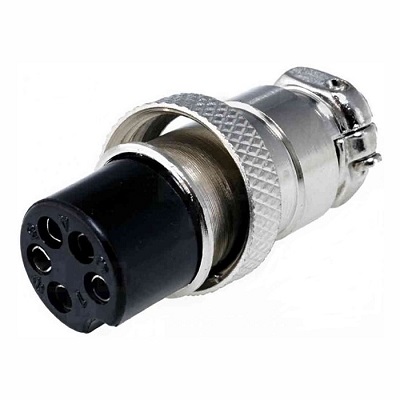 Разъем MIC 12 5P гн металл на кабель