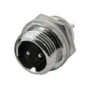 Разъем MIC 12 2P шт металл на корпус