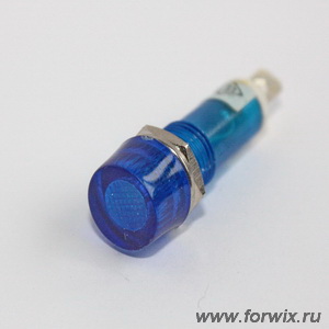 Лампа неоновая XDN(202) 220V круглая, синяя