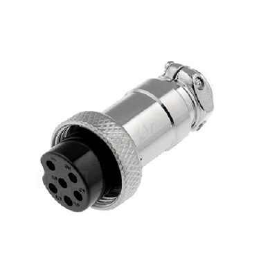 Разъем MIC 16 6P гн металл на кабель