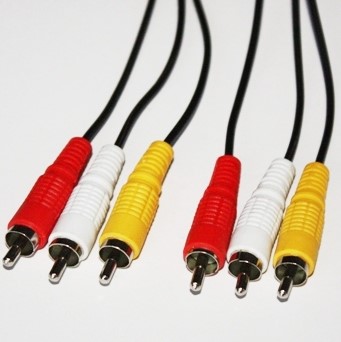Шнур 3 x RCA шт - 3 x RCA шт OD2.6x10.4мм 1.0м