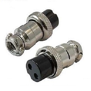 Разъем MIC 12 2P гн металл на кабель