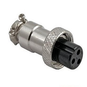 Разъем MIC 12 3P гн металл на кабель
