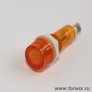 Лампа неоновая XDN(202) 220V круглая, желтая