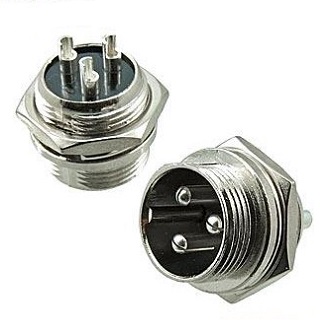 Разъем MIC 16 3P шт металл на корпус